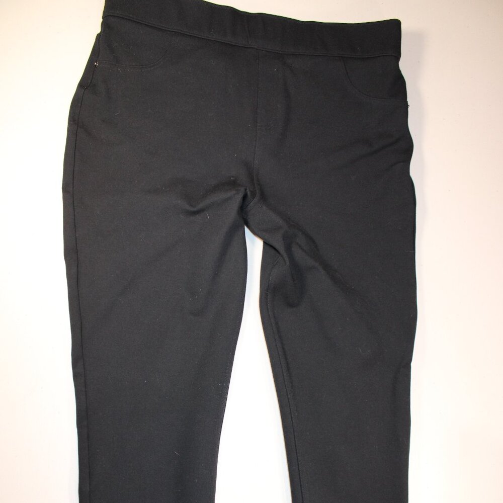 Women's Spanx Ankle Length Black Athletic Stretch Pants Size XL